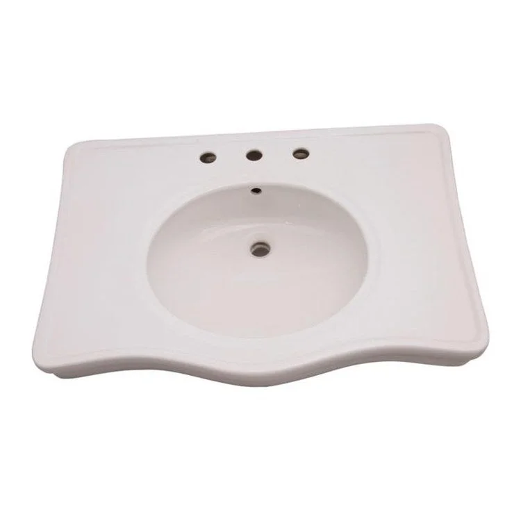 Console Sink Milano 17 Inch 8 Inch Spread Oval Bisque