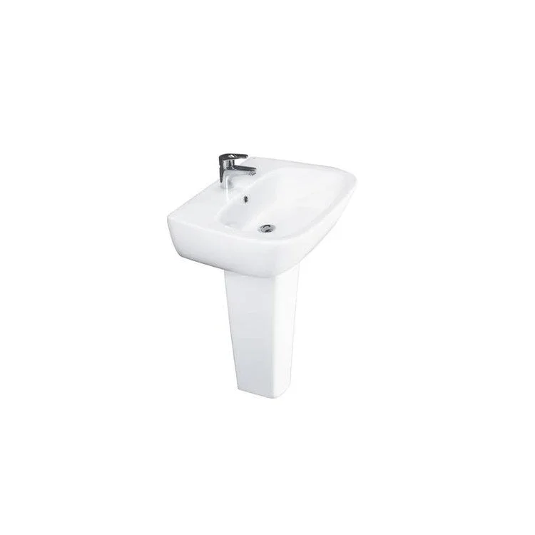 Pedestal White Elena Lavatory Vitreous China