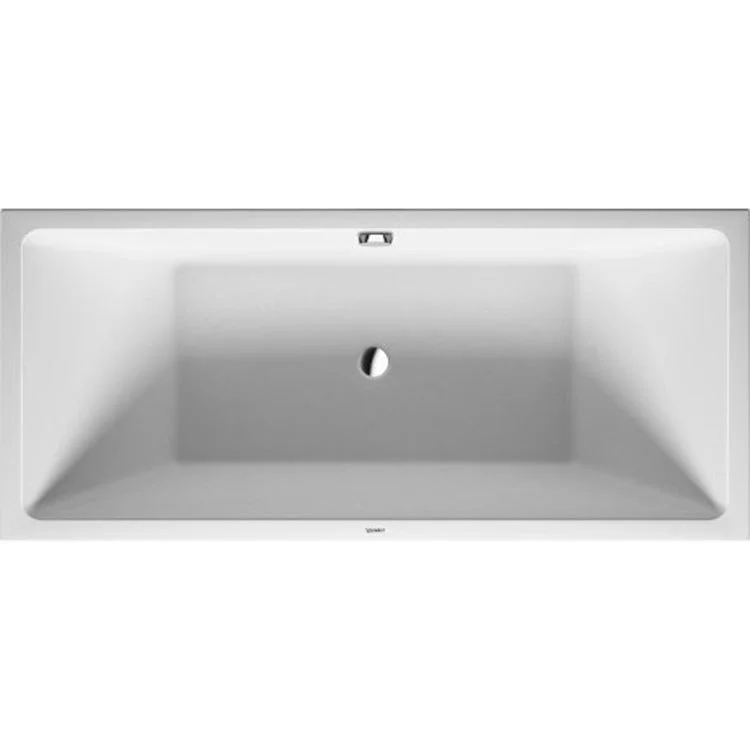 Freestanding Tub Vero Air 70-7/8 x 31-1/2 Inch with 2 Backrest Slopes Seamless Panel White Center Drain Rectangle