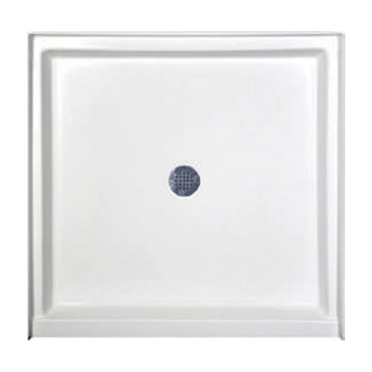 Shower Base Square White 32 x 32 Inch Acrylic Standard Polished Chrome Drain Included