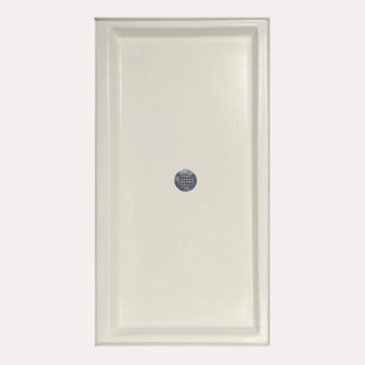 Shower Base Rectangular Biscuit 60 x 34 Inch Acrylic Standard Polished Chrome Drain Included