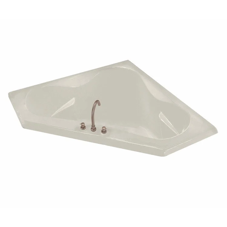 Tub Tryst 59 x 59 Inch Corner Aeroeffect Center Biscuit Acrylic