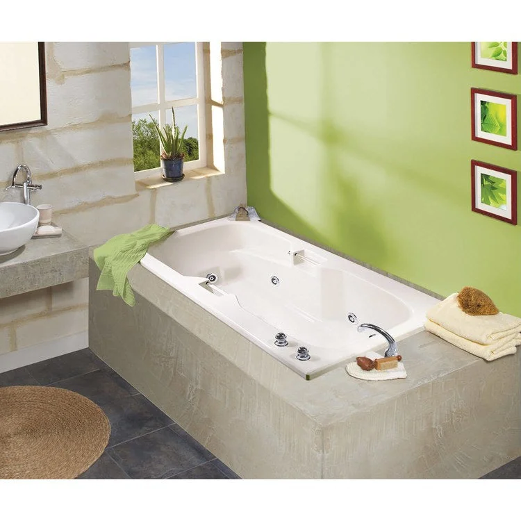 Tub Lopez 66 x 36 Inch Alcove Whirlpool End White Acrylic