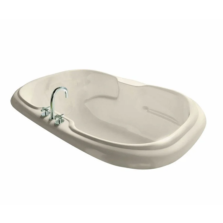 Tub Calla 72 x 42 Inch Drop-In Combined Hydromax Aerofeel Center Bone Acrylic