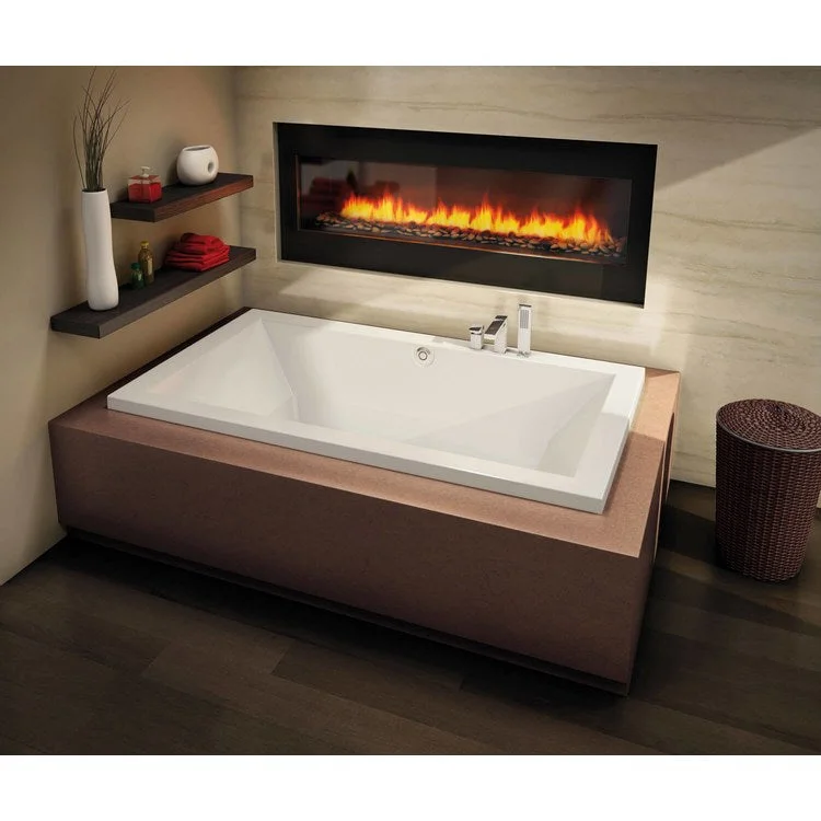 Tub Aliki 72L x 42W Inch Drop-In Combined Hydrofeel Aerofeel Center White Acrylic