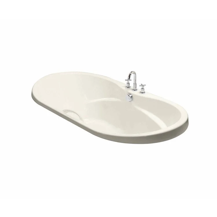 Tub Living 66L x 42W Inch Drop-In Hydromax Center Biscuit Acrylic