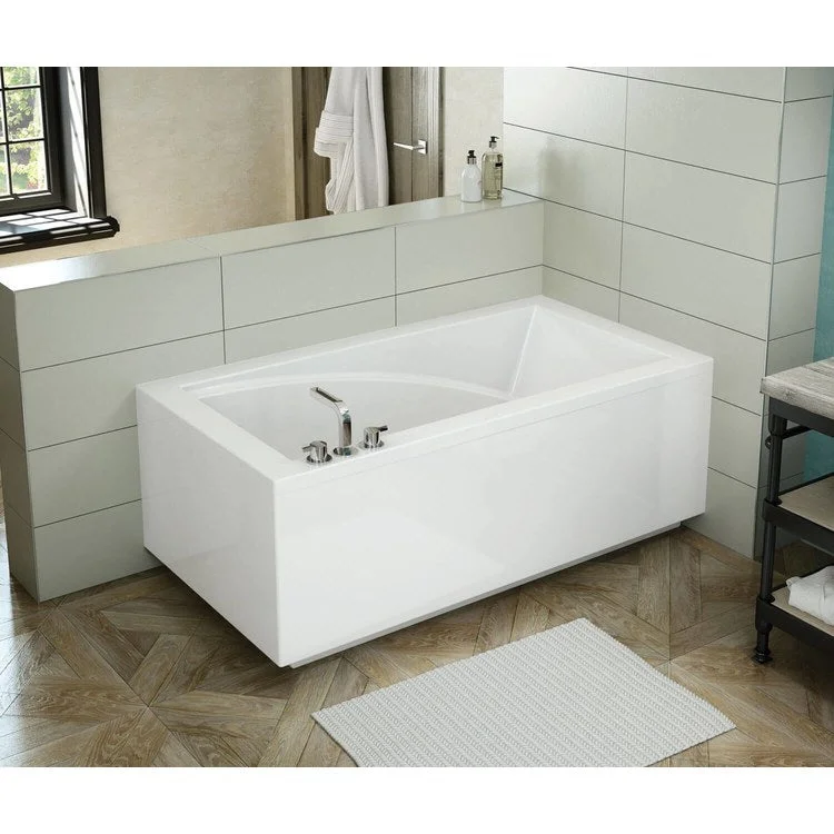 Tub Modulr 60 x 32 Inch Corner Right with Armrest Left Hand White Acrylic