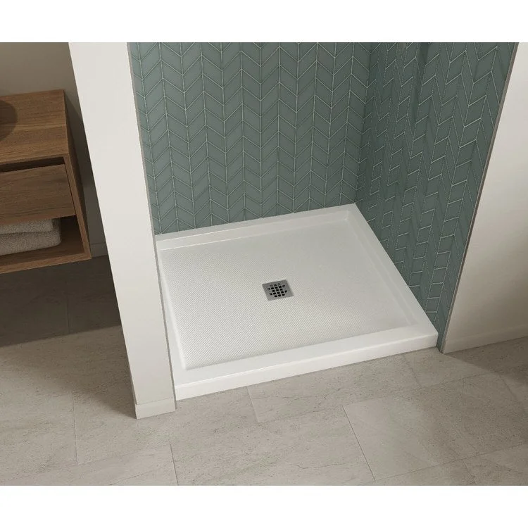 Shower Base B3 Alcove Stabili-T Square Drain White 48 x 32 Inch Acrylic