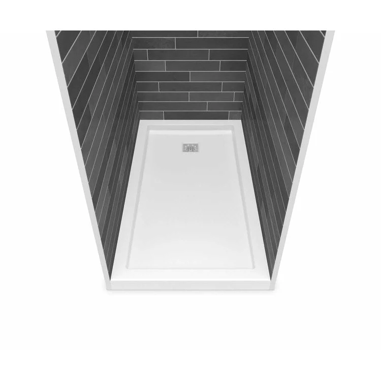 Shower Base B3 Alcove Deep Square Drain White 60 x 30 Inch Acrylic