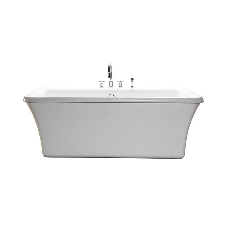 Soaking Tub Basics 65.5 x 35.75 Inch Freestanding Center White Acrylic CXL 73 Gallons 22-1/2 Inch