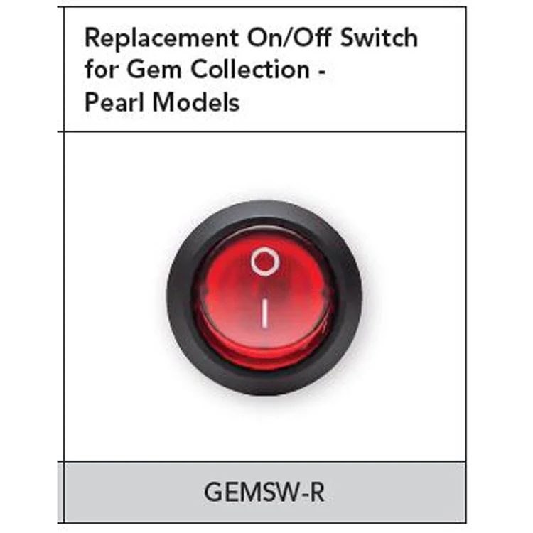 Switch Pearl Gem Round On/Off Chrome