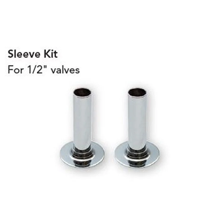 Valve Sleeve Kit 1/2 Inch Chrome for Towel Warmer