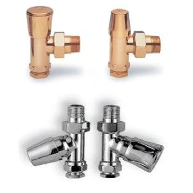 Valve Set Nickel Modern Set of 2 Angle 1/2 Inch