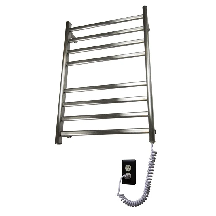 Towel Warmer Diamond Gem Electric 8 Bar Wall Mount 20 Inch Bright Chrome Metal