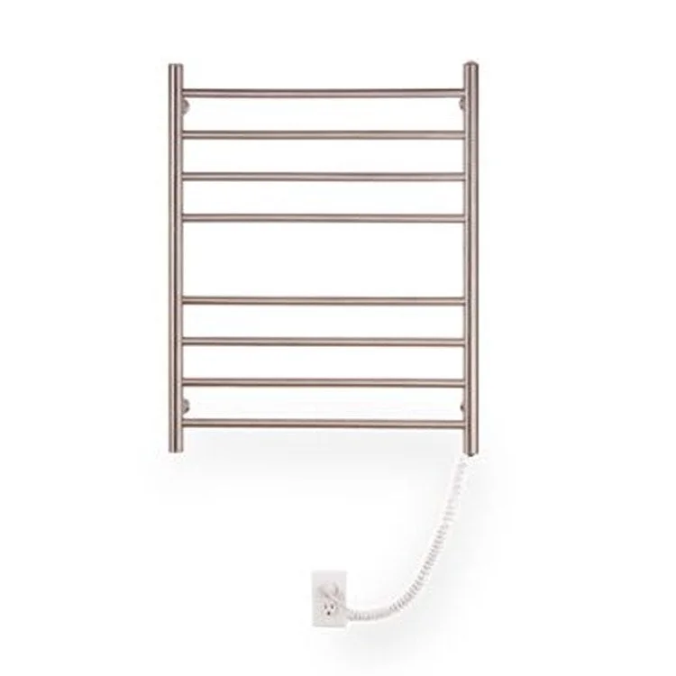 Towel Warmer Pearl Gem Electric 8 Bar Wall Mount 24 Inch Matte Chrome Metal