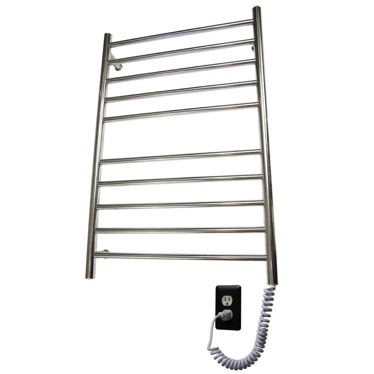 Towel Warmer Pearl Gem 10 Bar 24 Inch Bright Chrome Metal