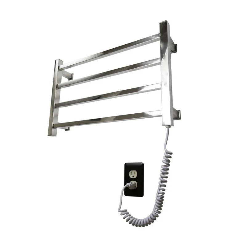 Towel Warmer Ruby Gem 4 Bar 23-1/2 Inch Matte Chrome Metal