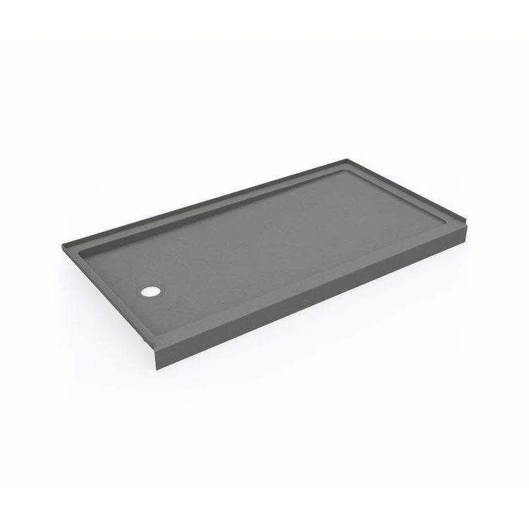 Shower Base Swanstone Alcove Retrofit Rectangular Ash Gray 32 x 60 Inch Swanstone Left Drain