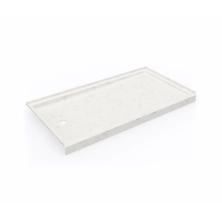 Shower Base Swanstone Alcove Retrofit Rectangular Carrara 32 x 60 Inch Swanstone Left Drain